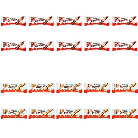 15 Kinder Bueno bars and 15 Kinder Bueno White bars