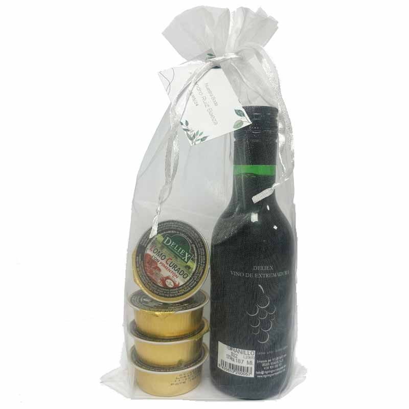 Vin miniature Deliex avec quatre patés pour plus de détails