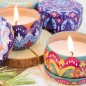 Assortment of 12 scented candles in a tin