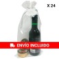 Pack 24 Vino Deliex con dos pates en bolsa de organza