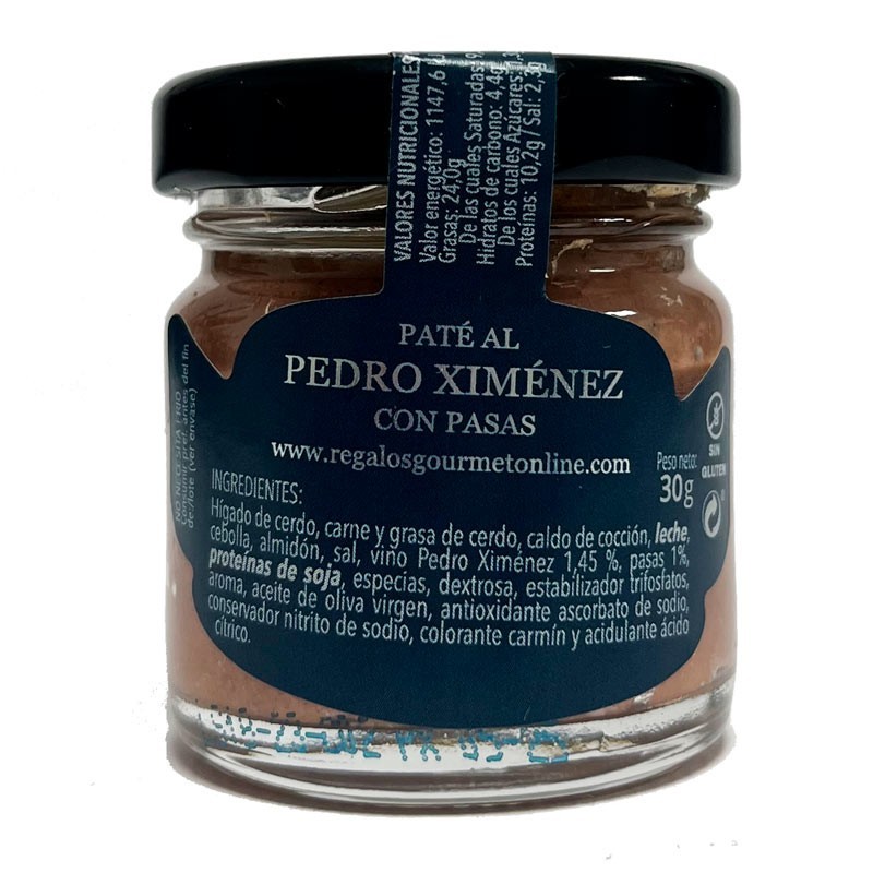 Pedro Ximénez pâté jar with raisins 30 g