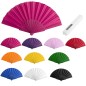 100 coloured plastic fans