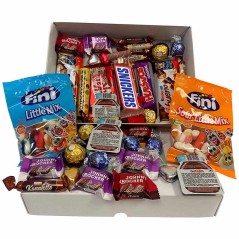 Caja de chocolates y gominolas para regalar