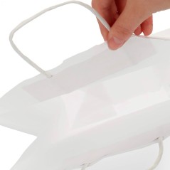 Set de 200 bolsas de papel color blanco- Regalos Gourmet Online