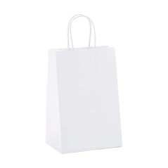 Lote de 50 bolsas Blancas eventos 23,8 cm x 31,8 cm x 11 cm - Regalos Gourmet Online