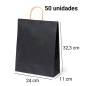 50 sacs noirs mesurant 32 x 24 x 11 cm