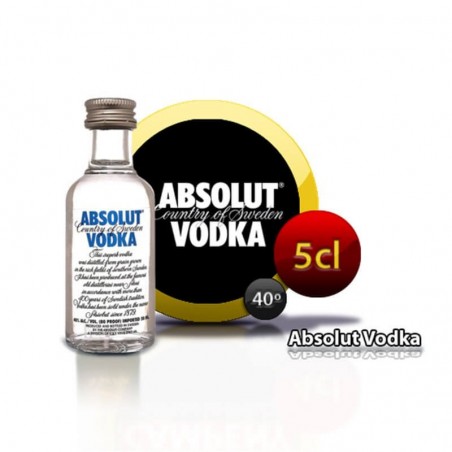 Miniature bouteille de vodka Absolut pour événement