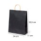 Box of 300 black paper bags with handles, 24 x 32 x 11 cm Box of 300 black paper bags with handles, 24 x 32 x 11 cm