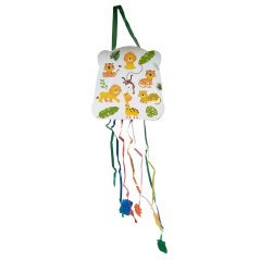 Piñata d'anniversaire animaux de la jungle 28 x 33 cm