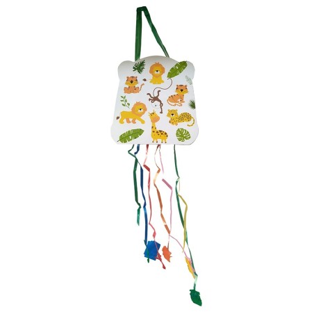 Piñata d'anniversaire animaux de la jungle 28 x 33 cm
