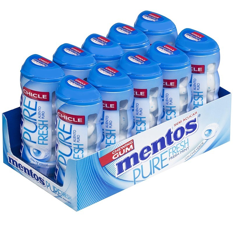 Caja Mentos Pure Fresh 10 Botes x 30 gr por cajas