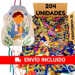 Piñata Comunión Niño con relleno 204 unidades 17 u x 12 variedades