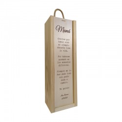 Caja de madera personalizada para 1 botella regalo para madre