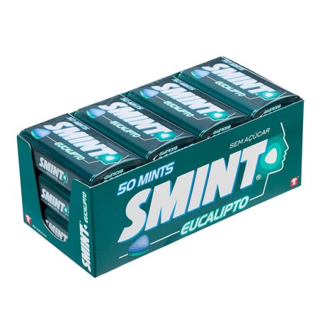 Caja 12 Latas SMINT Tin eucalipto caramelo comprimido 35 gr