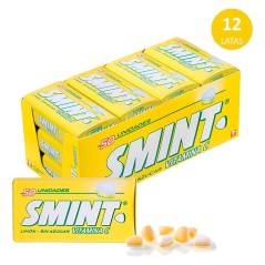 2 Cajas 12 latas SMINT Tin limón caramelo comprimido 35 gr