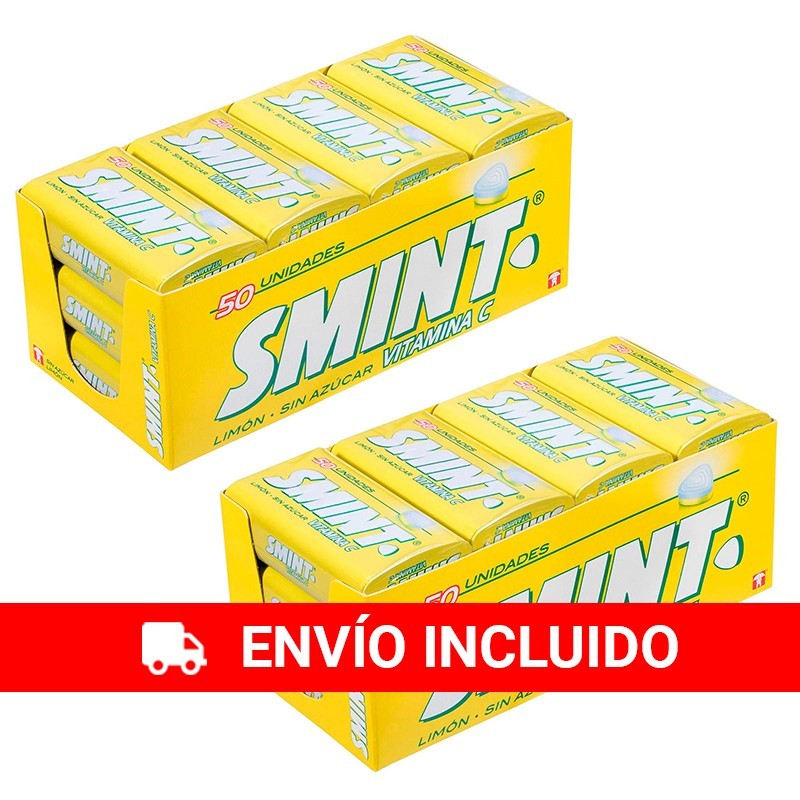 2 Cajas 12 latas SMINT Tin Limón caramelo comprimido 35 gr