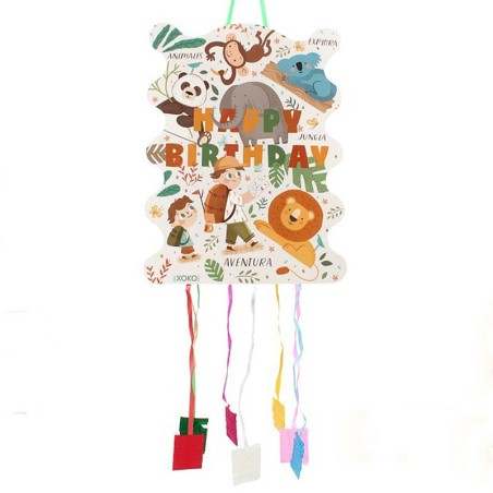 Piñata Jungle Joyeux Anniversaire 53 x 40 cm