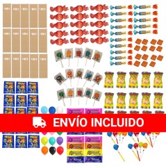150 bonbons et friandises pour garnir les piñatas (assortiment 1)