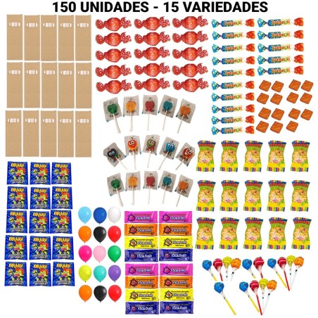 150 sweets and treats for "piñata" fillings and birthdays (assortment 1)