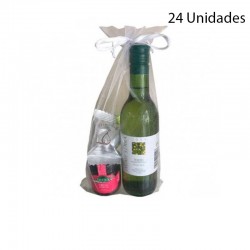 24 Gift set with white wine, jam and figs bonbon