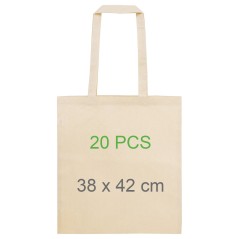 20 sacs en coton avec anses - 38 x 42 cm