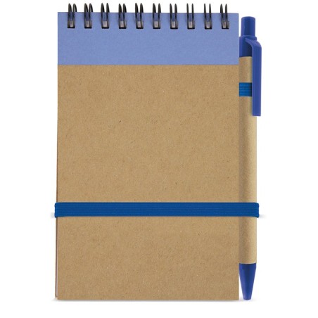 Small A6 Notebook with Plain Pages and Blue Pen