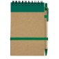 Small A6 Notebook with Plain Pages and Green Pen
