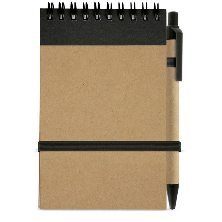 Small A6 Notebook with Plain Pages and Black Pen