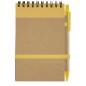 Small A6 Notebook with Plain Pages and Yellow Pen