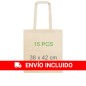15 Cotton Bags with Handles - 38 x 42cm