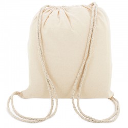 Bolsa mochila de tela algodón 135 gr con cuerdas