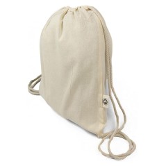 Bolsa mochila de tela algodón 135 gr con cuerdas