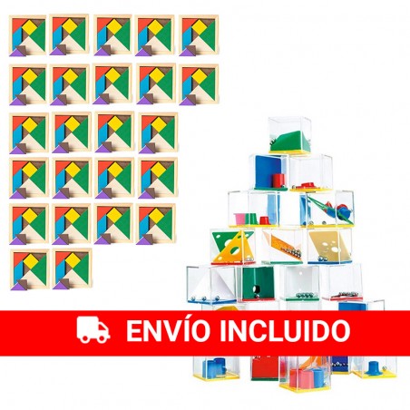 24 Puzzles Tangram y 24 Juegos de habilidad