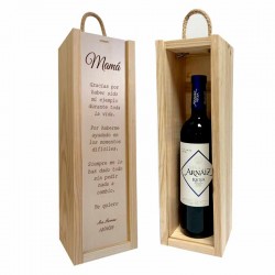 Caja personalizada con vino Rioja mamá