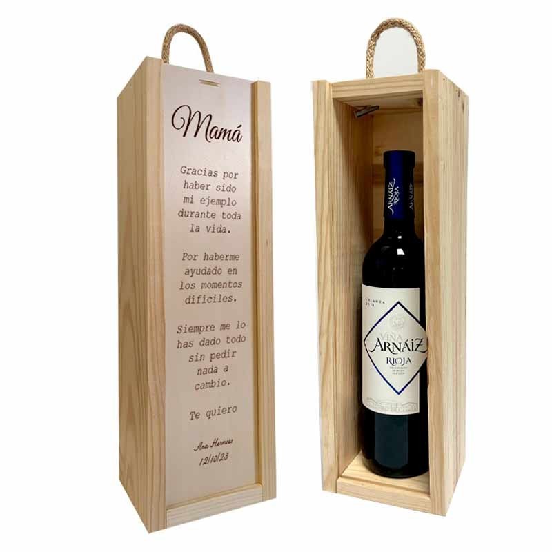 Coffret personnalisé avec du vin de Rioja Maman