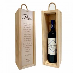 Caja personalizada con vino Rioja Papá