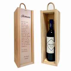 Caja personalizada con vino Rioja Hermana | Regalos Gourmet Online