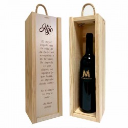 Caja personalizada con vino Rioja Hijo