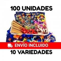 100 chuches y golosinas para rellenar piñatas y bolsas de cumpleaños