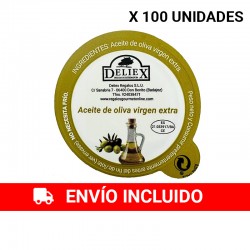 Aceite de oliva virgen extra en monodosis lote 100 unidades