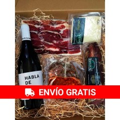 Pack gourmet ibéricos mas vino  para regalo | Regalos Gourmet Online