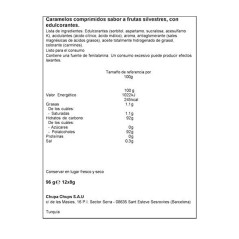 Smint Tabs frutas silvestre, Caramelo Comprimido Sin Azúcar - 8 gr.