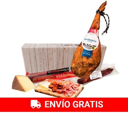 Regalo lote de embutidos con jamón, lomo, queso, chorizo y salchichón