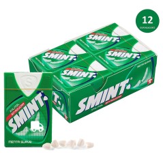 12 latas Smint Tabs Menta suave, Caramelo Comprimido Sin Azúcar - 8 gr.