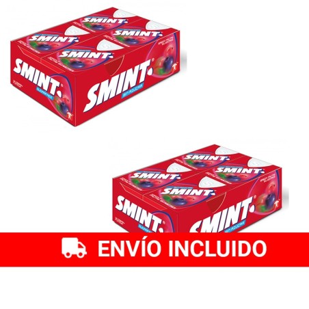 24 latas Smint Tabs frutas silvestre, Caramelo Comprimido Sin Azúcar - 8 gr.