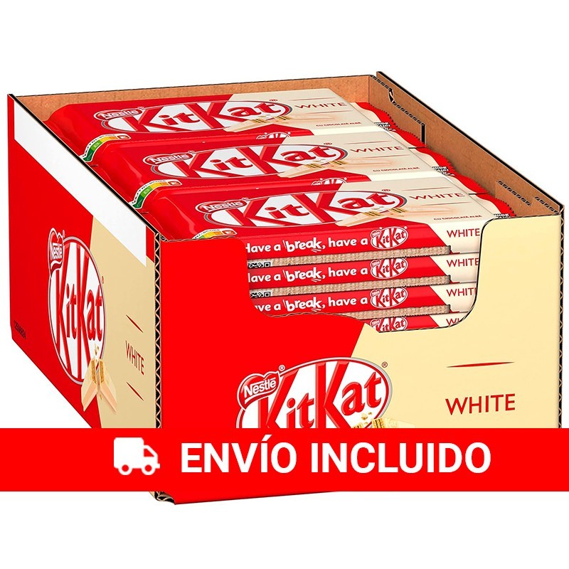 Caja 24 KitKat white