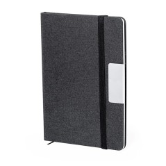 Gift set with notepad, rollerball pen and thermal water bottle