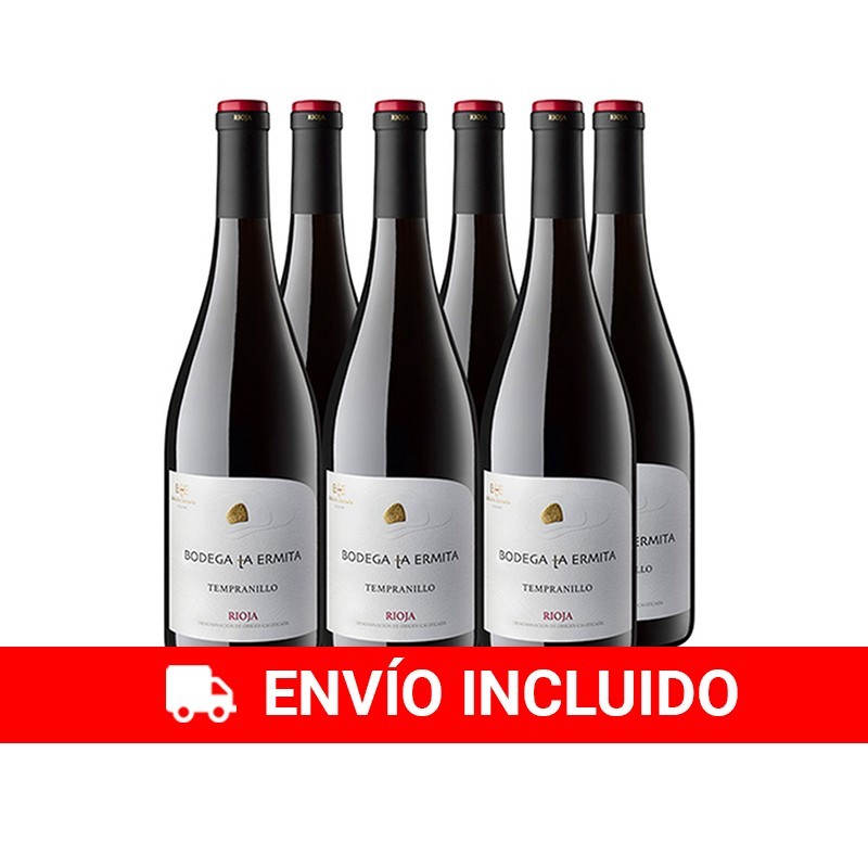 Caja 6 botellas de vino Bodega La Ermita Rioja