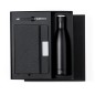 Gift set with notepad, rollerball pen and thermal water bottle