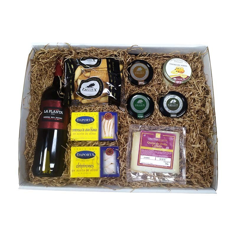 Caisse Picoteo 5 - Vin, fromages, conserves et cornichons